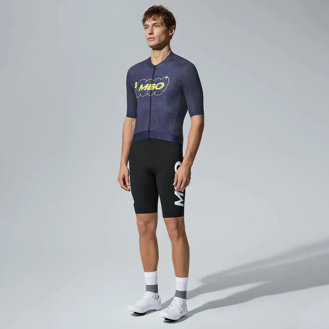 Men's Frontier Pro Cycling Jersey SC301 Neon Axis - Blue Damask