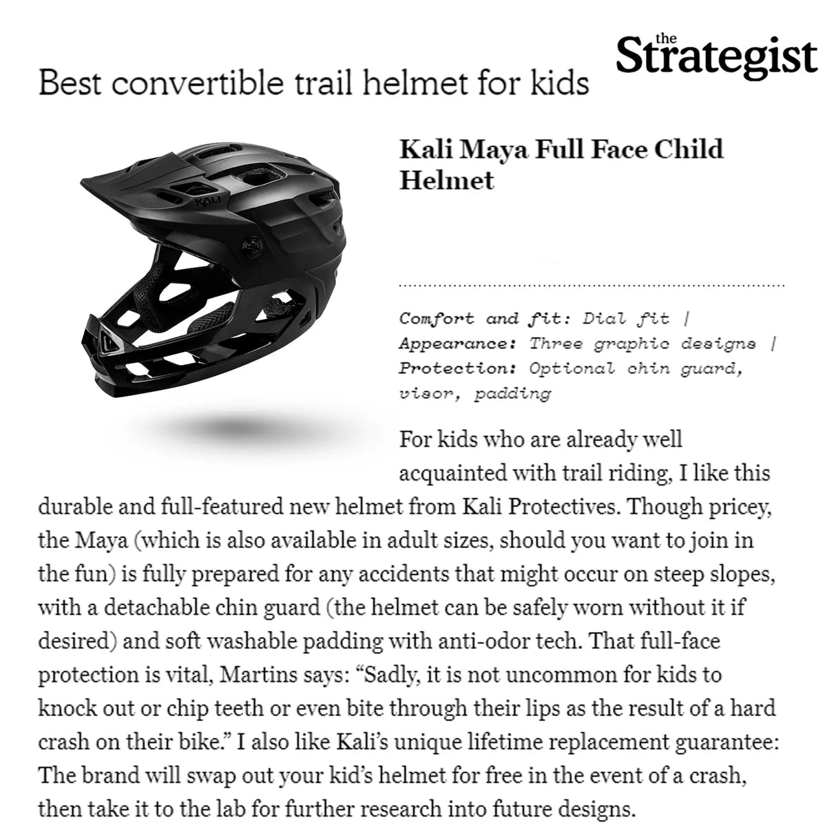 Maya Full Face Child Kali Protectives